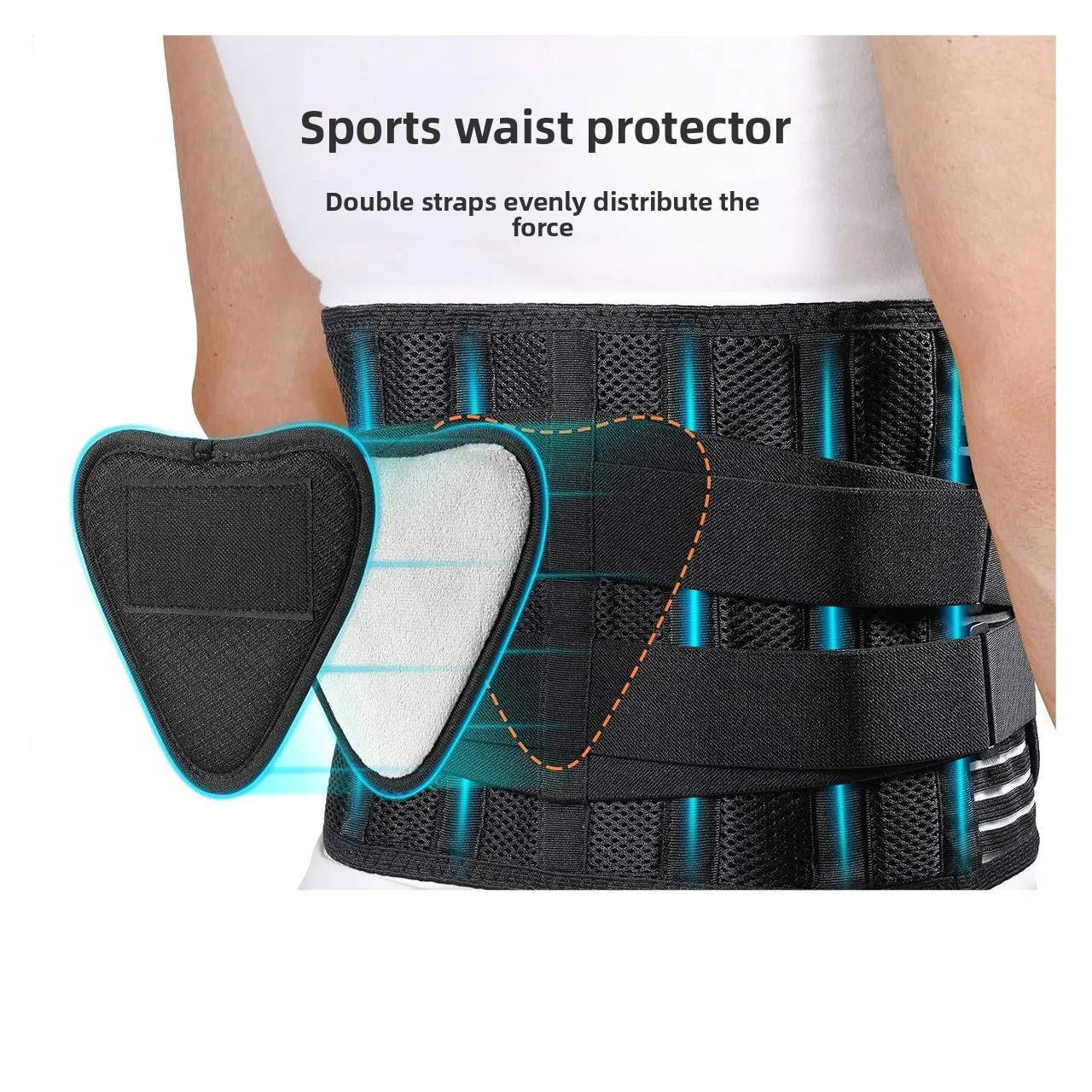 

Belt Fitness Sports Support Breathable Waist Protection Weightlifting Barbell Pressure Strap Men and Women