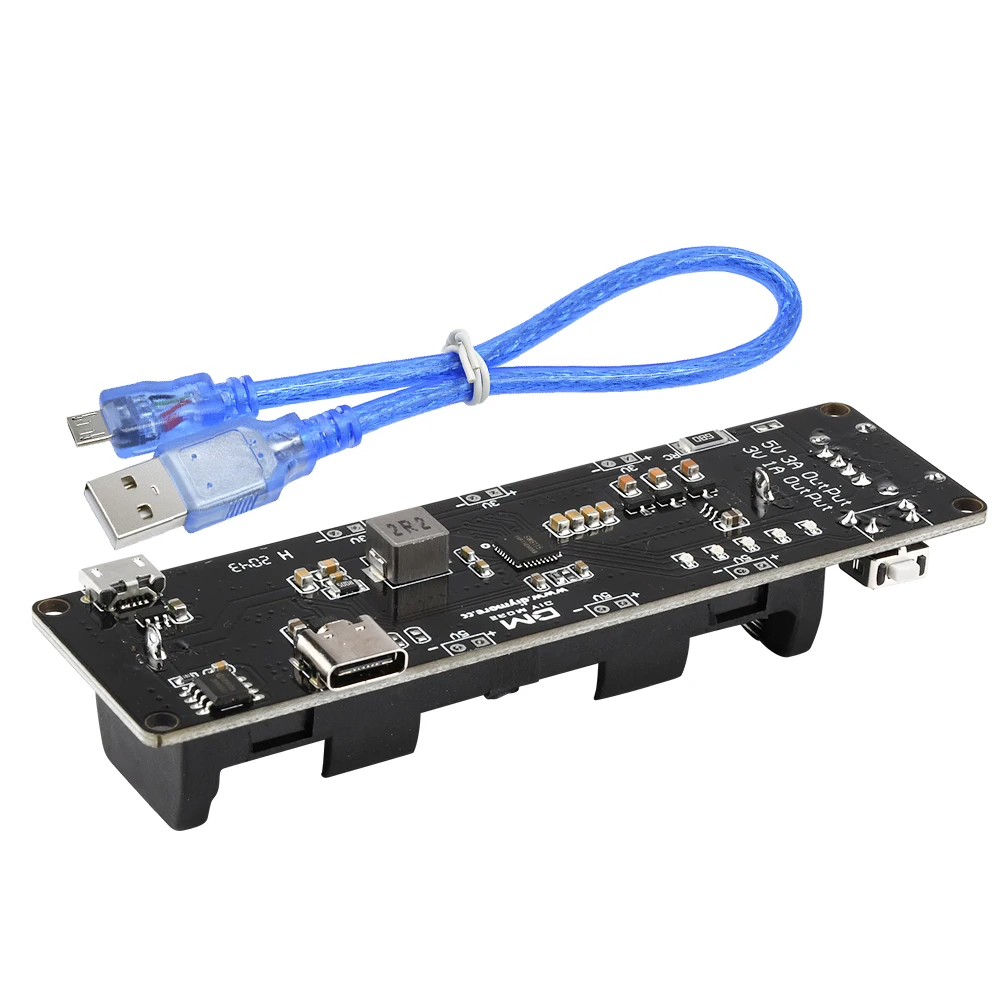 Escudo de bateria de lítio 18650 V3 - Placa de expansão de energia 5V com micro USB para Arduino, WEMOS, ESP32, e ESP8266
