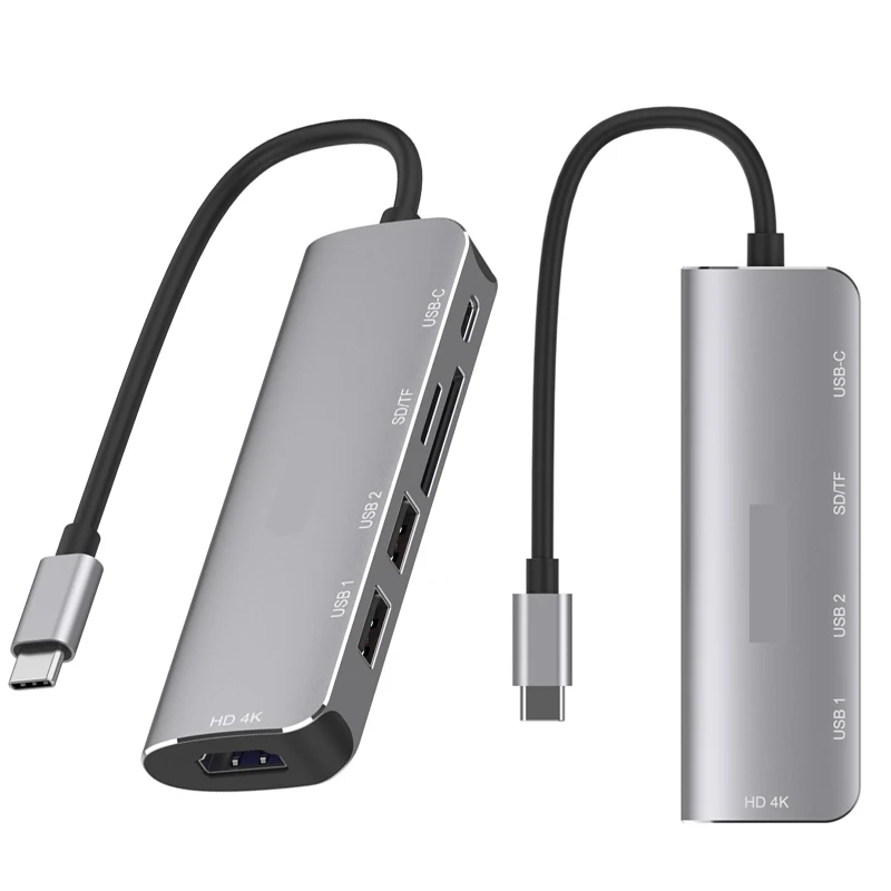 TF/SD card reader HDMI-compatible Splitter Converter dock station usb hub Splitter Adapter Extension Cable Screen Sharing 4K