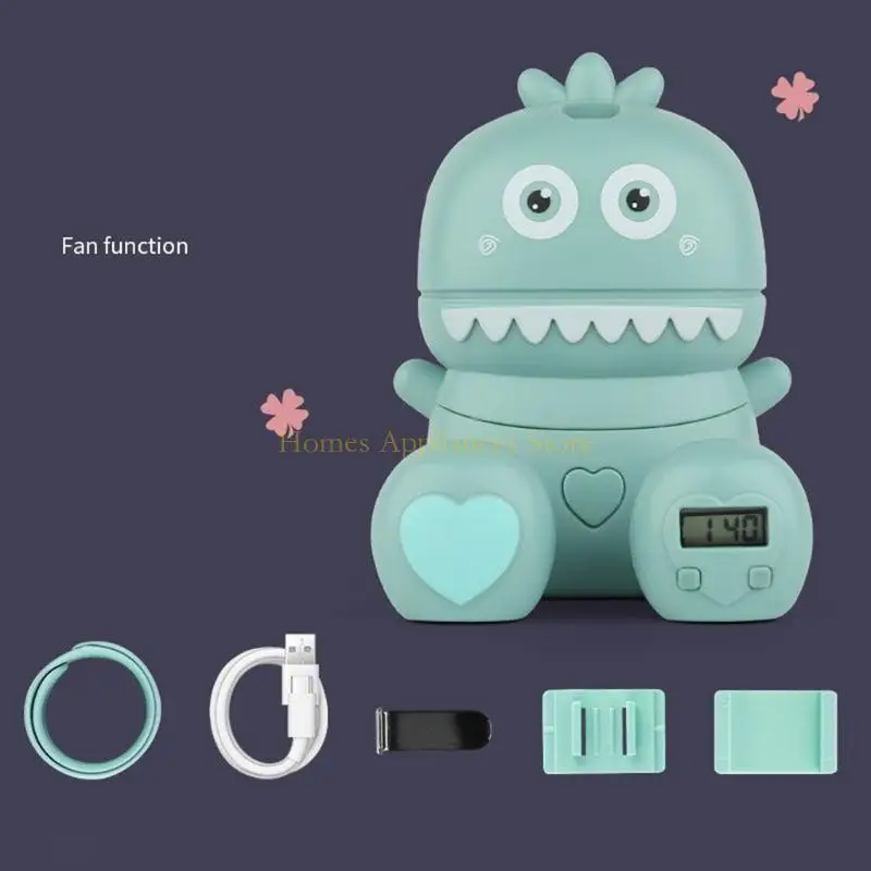 D0AB mini Weararble USB Fan Fan Fan Deseña portátil Monstruos Monstruos USB tipo USB para niños