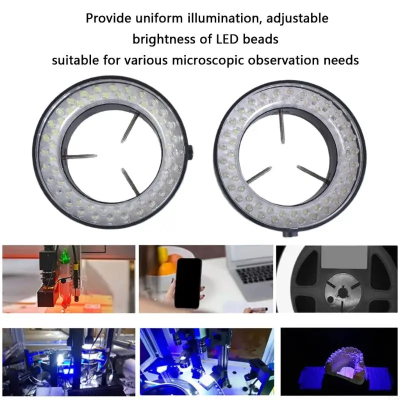 

652F Professional Microscope LED Rings Light with 60 Adjustable Brightness LEDs for Laboratory Use & Biological Observations