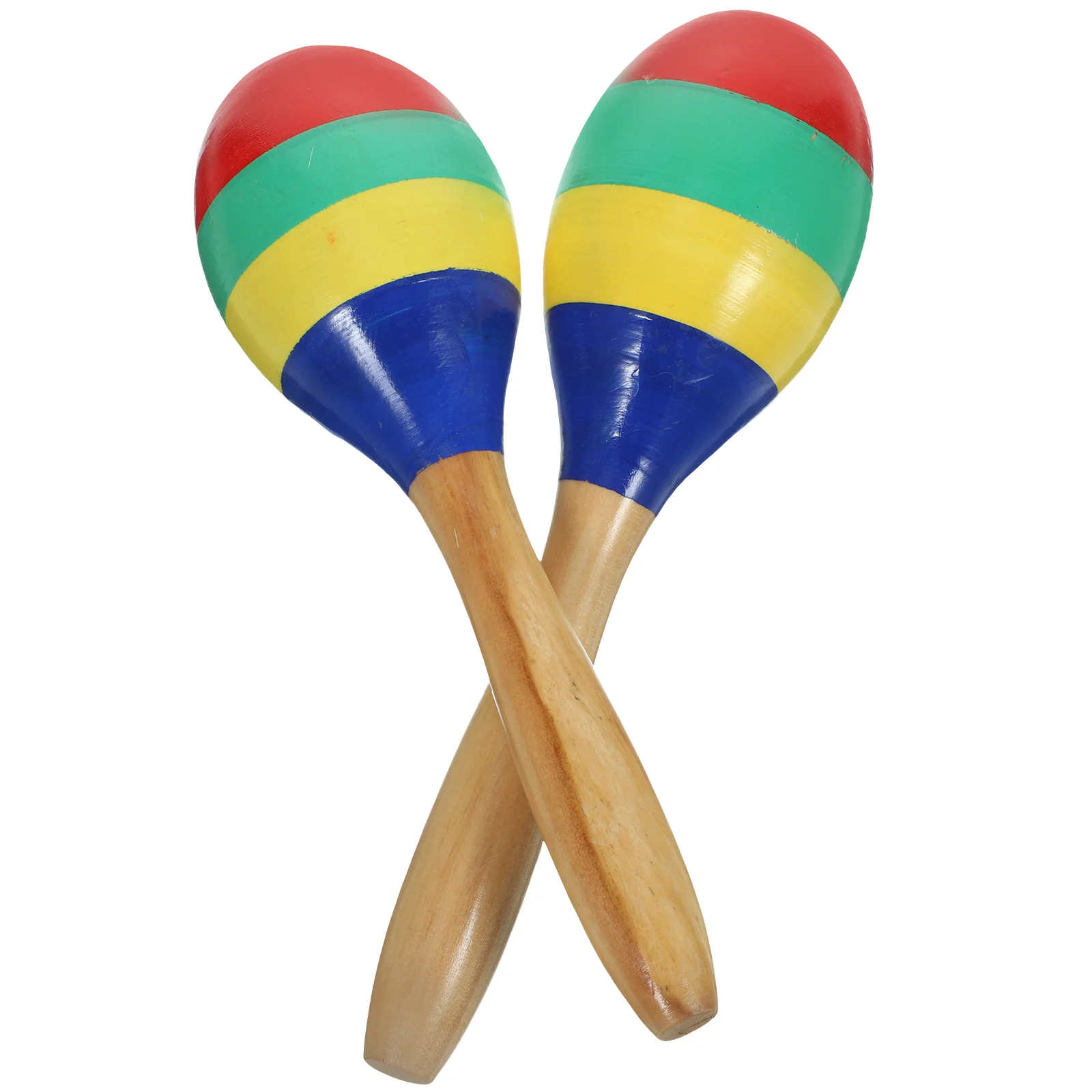 2 Stuks Muziekinstrumenten Kinderspeelgoed Maracas Zand Hamer 205x55 cm Baby Educatief Houten Uitvoeren