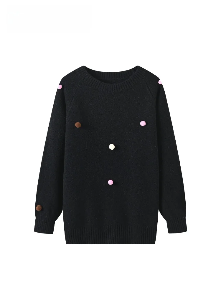 

Loose Long Sve round Ne Knitted Sweater for Women plus Size Casual Sle Winter New Arrival Slimming Effect Comfortable Top