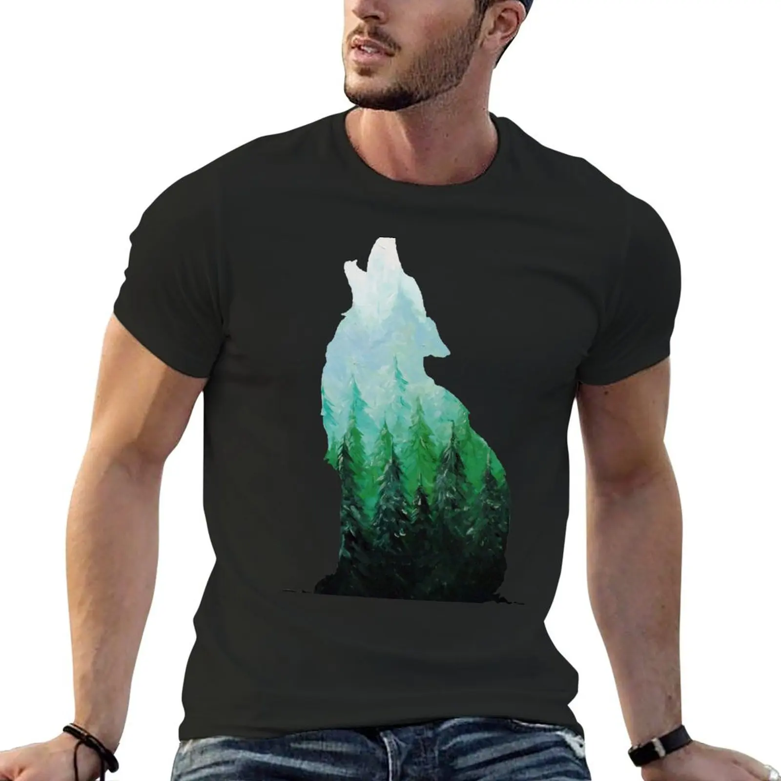 Howl at the Trees T-Shirt customs design your own sweat plus size men clothing