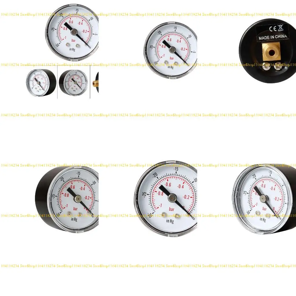 

P9FB Dial Type Vacuum Pressure Gauge Back Mount Connection 1/8 BSPT Vacuum Gauge