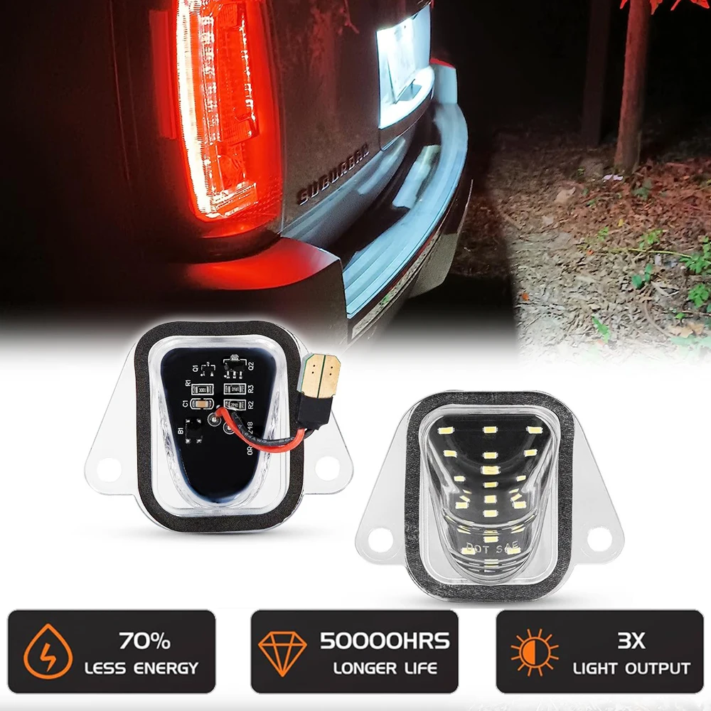 

Canbus Backup LED License Number Plate Light for Chevrolet Suburban 1500 2500 Tahoe Cadillac Escalade ESV GMC Yukon XL White