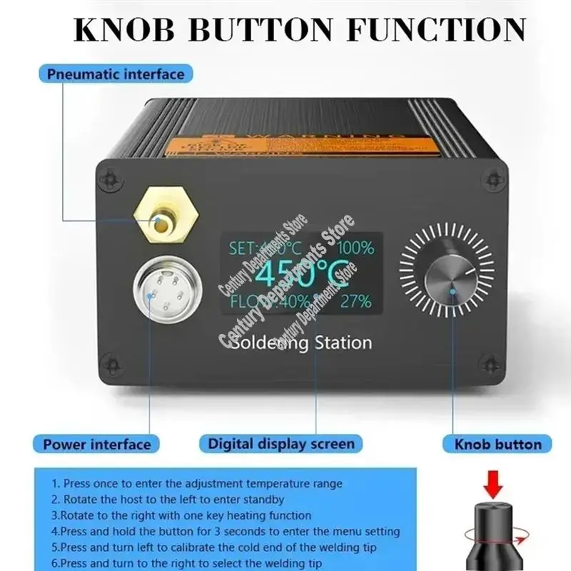 

ABRM-T12A Паяльная станция горячего воздуха Паяльный пистолет для распайки Интеллектуальная паяльная ручка STM32