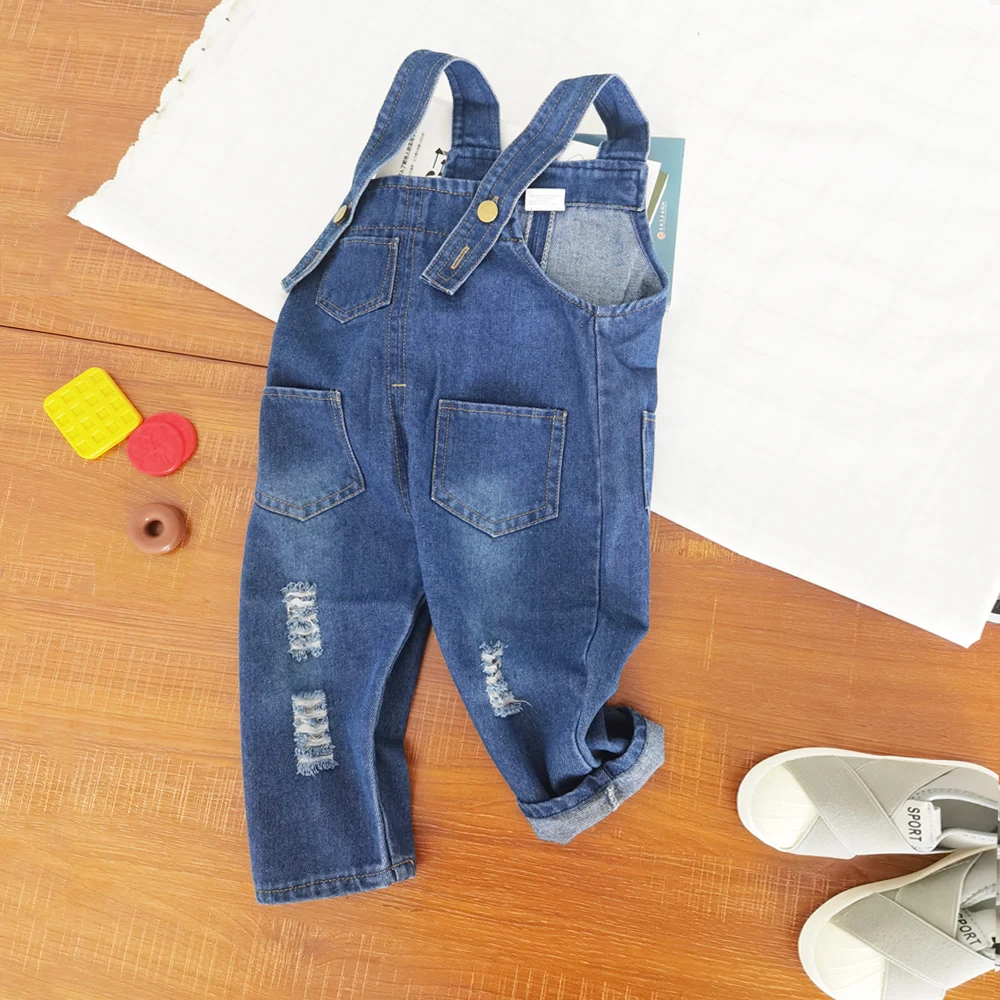 IENENS Toddler Infant Boys tuta Denim salopette salopette neonata buco Jeans pantaloni lunghi vestiti abiti Fit 0-4 anni