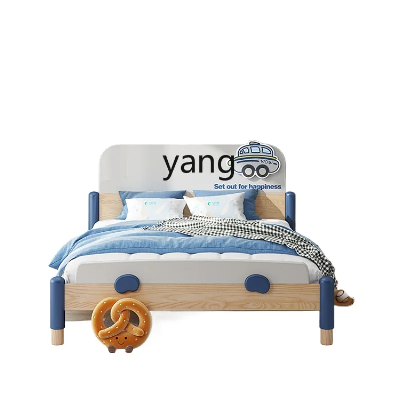 

Yhl Wood Children's Bed for Teenagers All Solid Wood Boy Single Bed Original Car Boy Solid Wood Bed