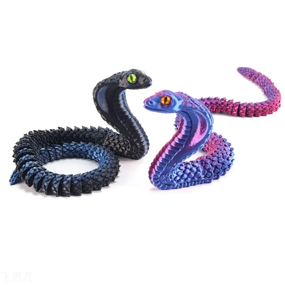 3D Printing Simulation Cobra Figures Multi-joint Movable Eyes for Home Accessories Kids Gift Living Room Decoration