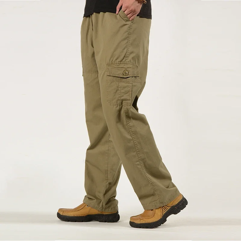 Workwear Men's Pants with Straight Sleeves, Loose Fitting, Casual and Fashionable Large Size, New Styles for Spring and Summer