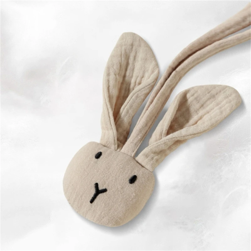 Cotton Rabbit Head Baby Pacifier Clip Chain Pendant Newborn Nipple Holder Clips Baby Stroller Teething Toy Dummy Soother Pendant