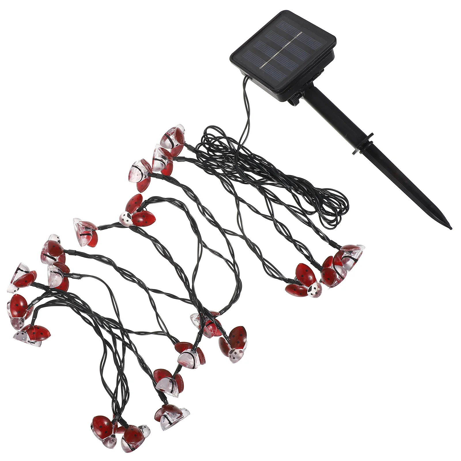 سلسلة أضواء الخنفساء بطول 5 أمتار مقاومة للماء تعمل بالطاقة الشمسية لتزيين حفلات الحديقة الخارجية والعطلات #3