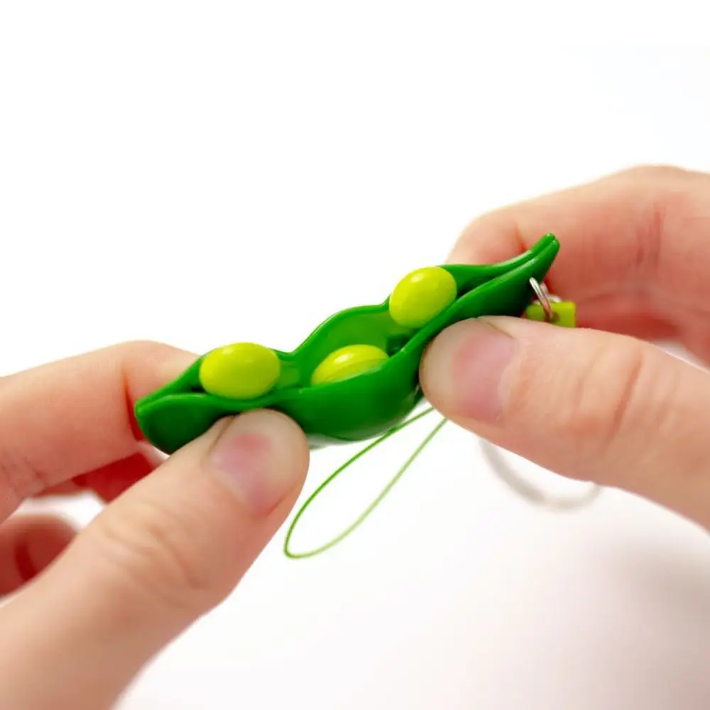 High Quality PVC Sensory Bean Toy Durable Wear-resistant Pea Pod Fidget Toys Portable Mini Decompression Toys