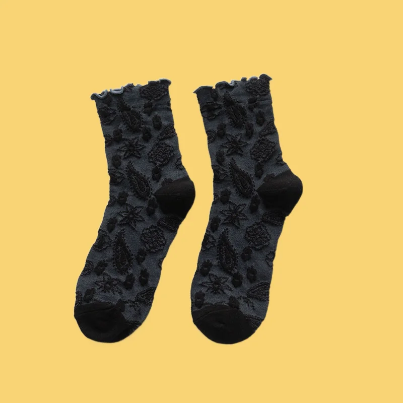 2/4 Pairs Women's Autumn And Winter Socks Mid Tube Women's Breathable Casual Socks Middle-aged And Elderly Mid Tube Socks