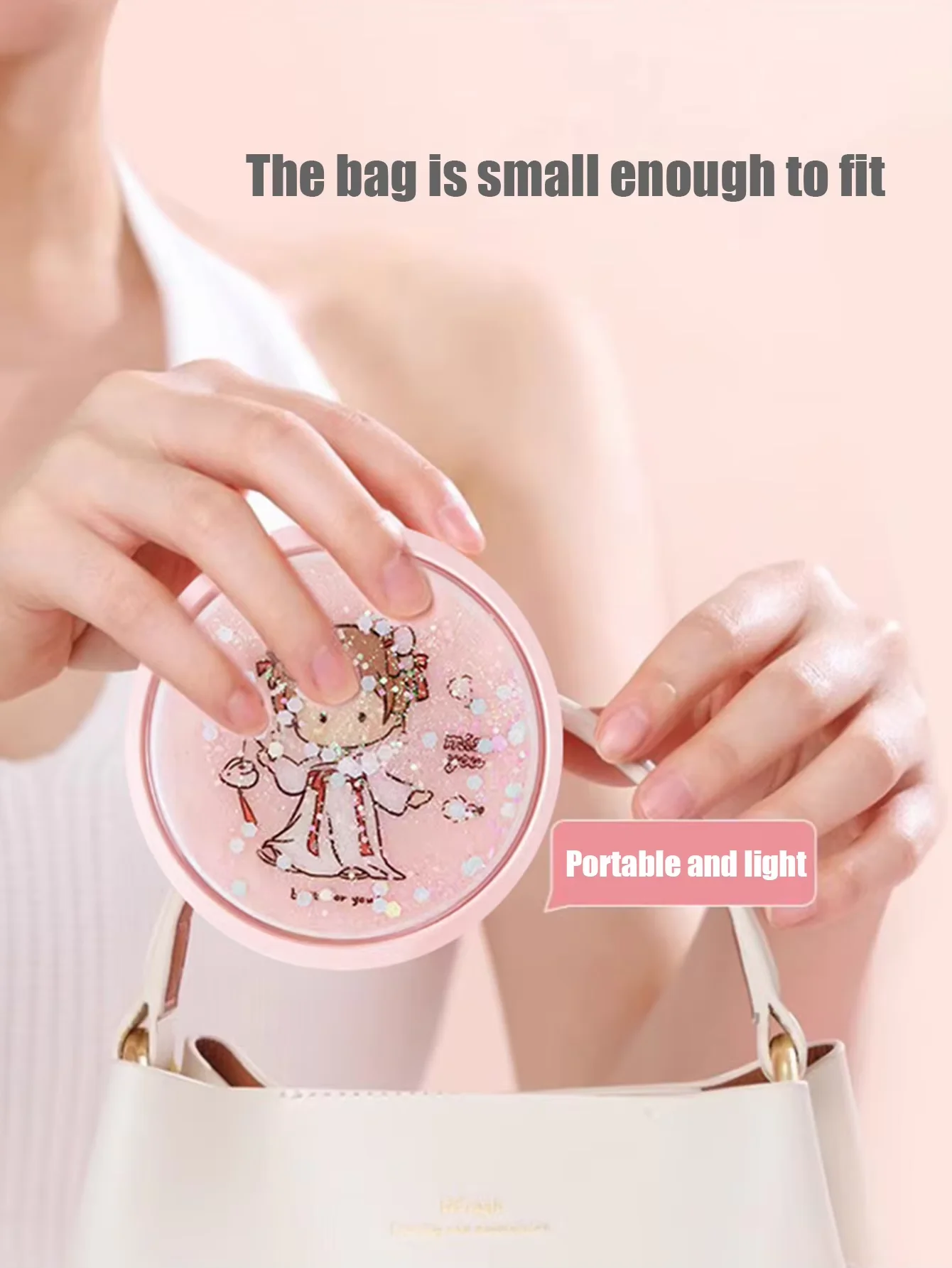 Specchio per trucco touch screen a LED Specchio pieghevole Specchio per trucco liahted 3 colori LiahtModes Specchio cosmetico ricaricabile USBStrumenti