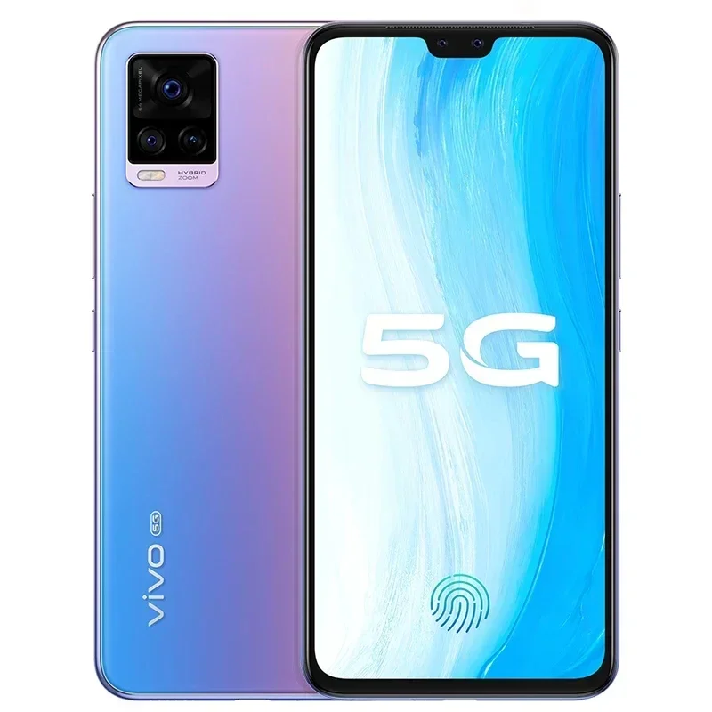 Vivo S7 5G Android CPU Snapdragon 765G شاشة 6.4 بوصة ROM 128GB 64.0MP كاميرا 4000mAh 33W شحن هاتف مستعمل أصلي