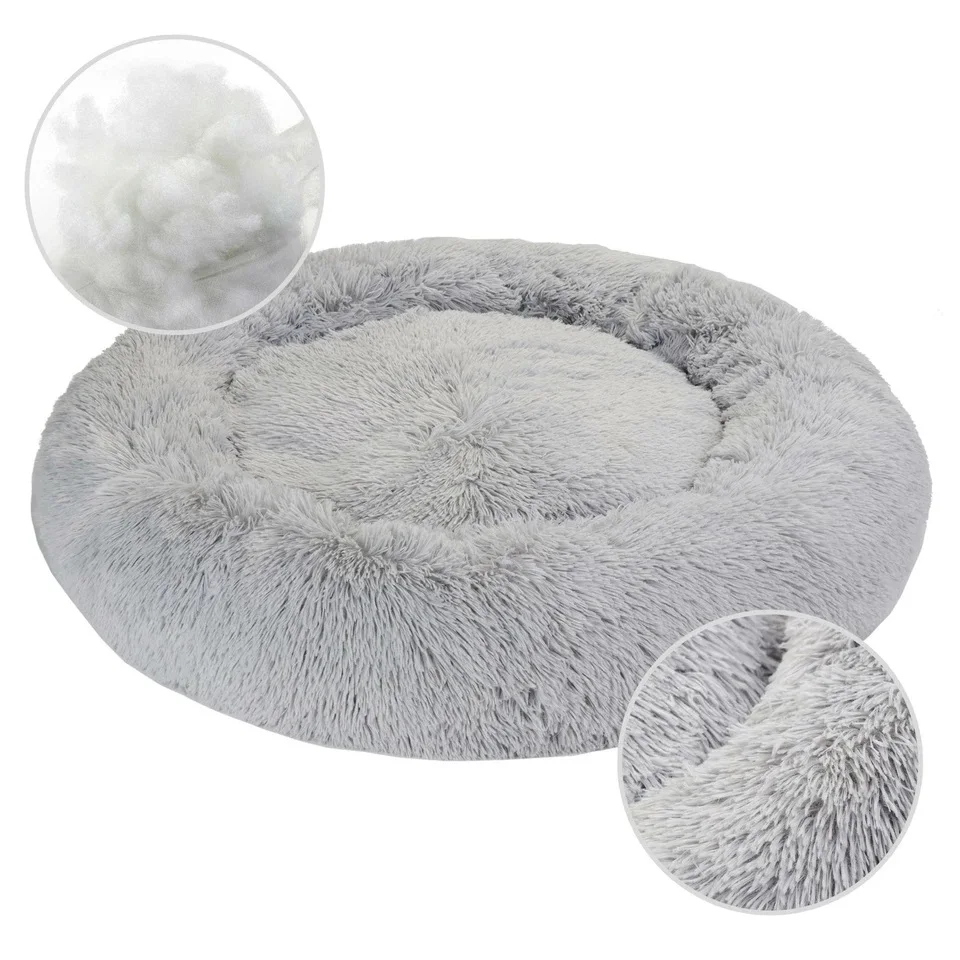 

Donut Cuddler Cat Bed Dog Bed Faux Fur Self-Warming for Pet Sleep Soundly
