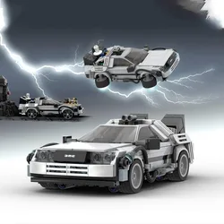 Вернитесь в будущее: MOC Delorean - 312 шт., строительный блок, грузовик, машина времени | Научная фантастика, гоночная игрушка | Образовательный комплект сборки | Идеально