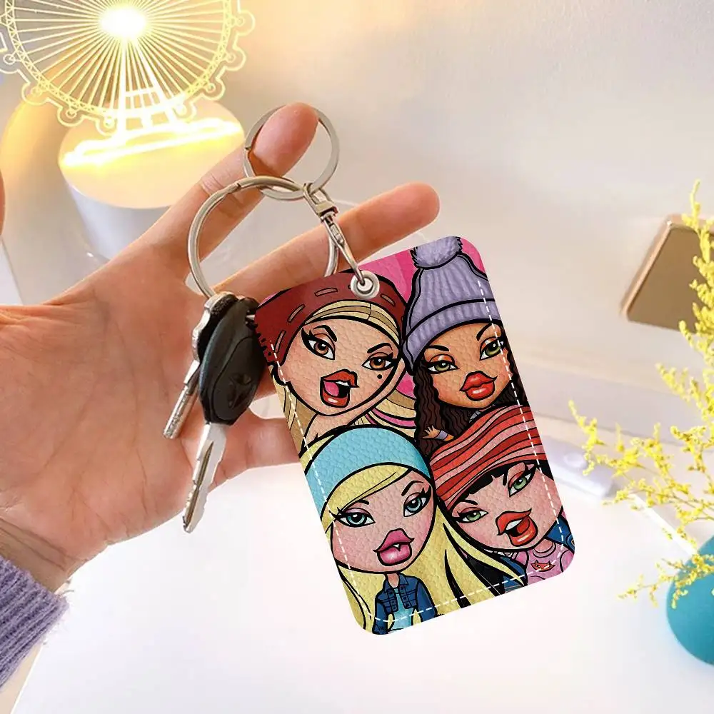 براتز دمية أنيمي حاملي بطاقات المفاتيح كيرينغ البنك حافلة معرف بطاقات الائتمان سلاسل حلقة رئيسية #6