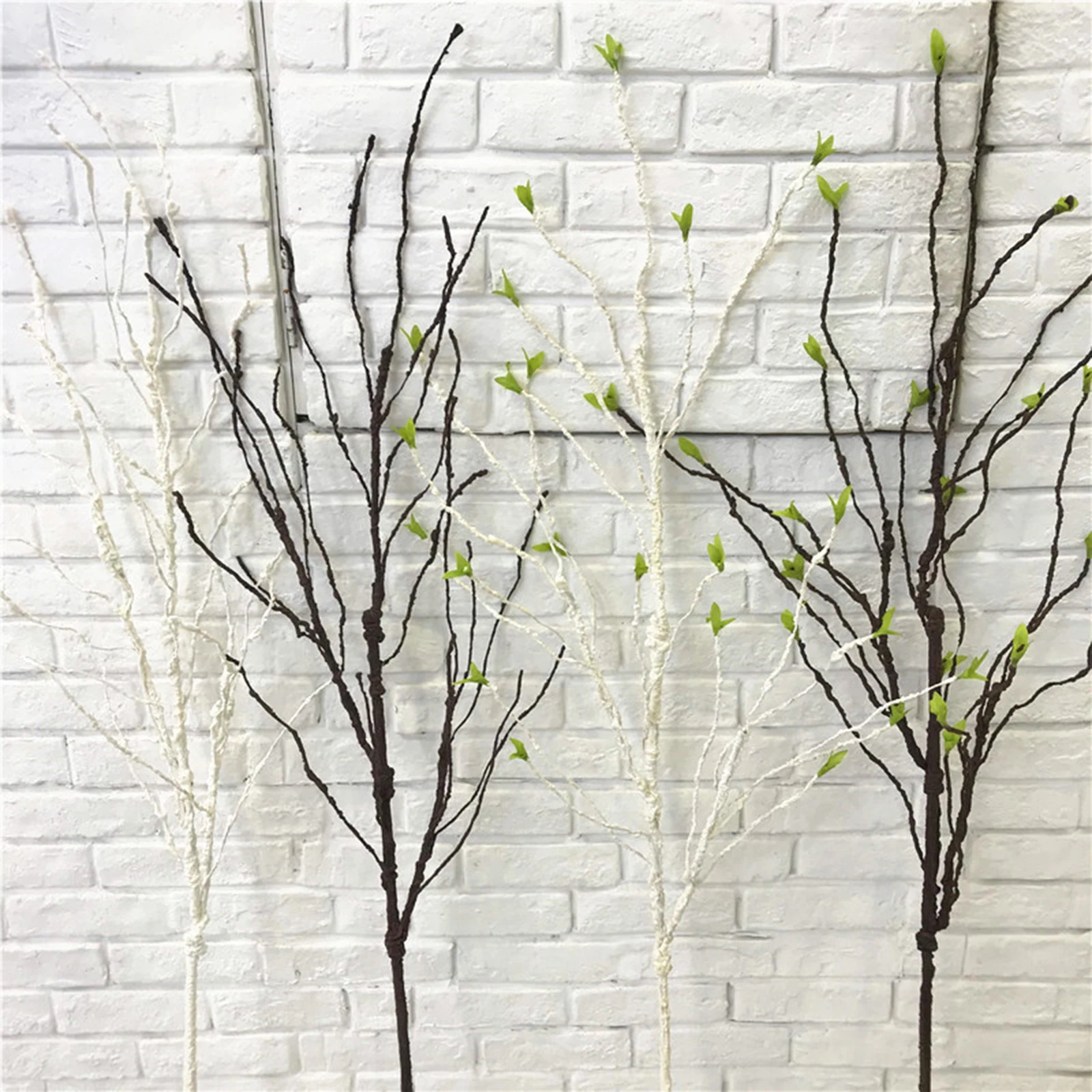 1pc simulazione rami di albero fiori artificiali decorazione di nozze emulazione decorare filo di ferro bianco Withered
