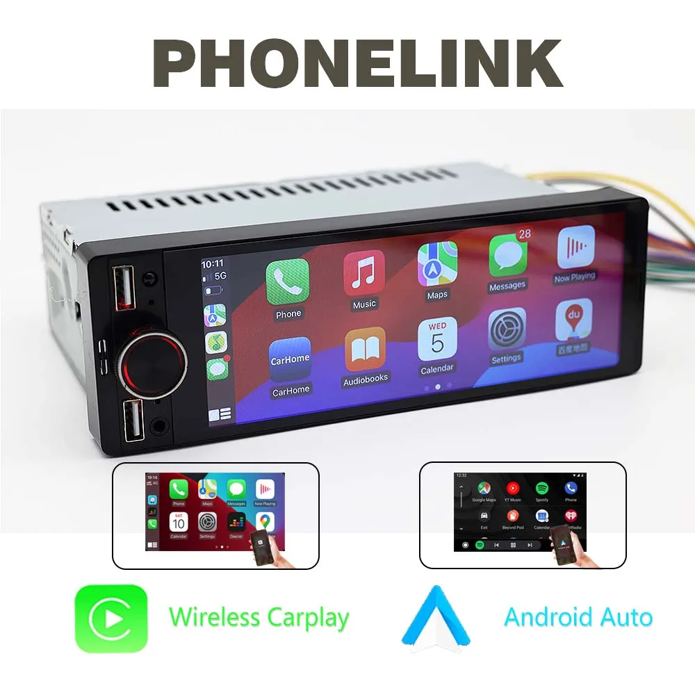 

Hot Selling 12V Car Radio 6.36inch Car Stereo with FM 2USB Port CarPlay Android Auto BT