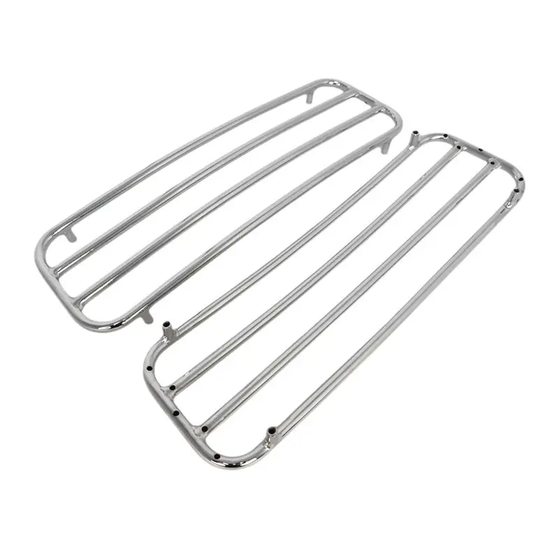 Leading-1Pair Motorcycle Chrome Hard Saddlebags Top Rails Trim Cover For Touring 1993-2013 Hard Saddlebags Top Rails
