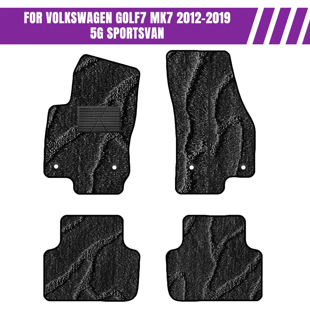 

Car Floor Mats For Volkswagen Golf7 MK7 2012-2019 5G Sportsvan Water Wave Pattern Car-Specific Fit Car Mat Interior Accessories