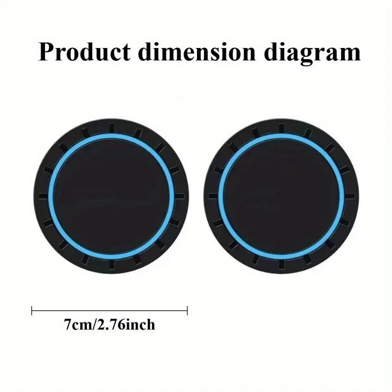 Unbranded Multi-Color Silicone Non-Slip Car Cup Mat, Protects the Original Car Cup Holder, Easy to Disassemble and Clean, Multi-