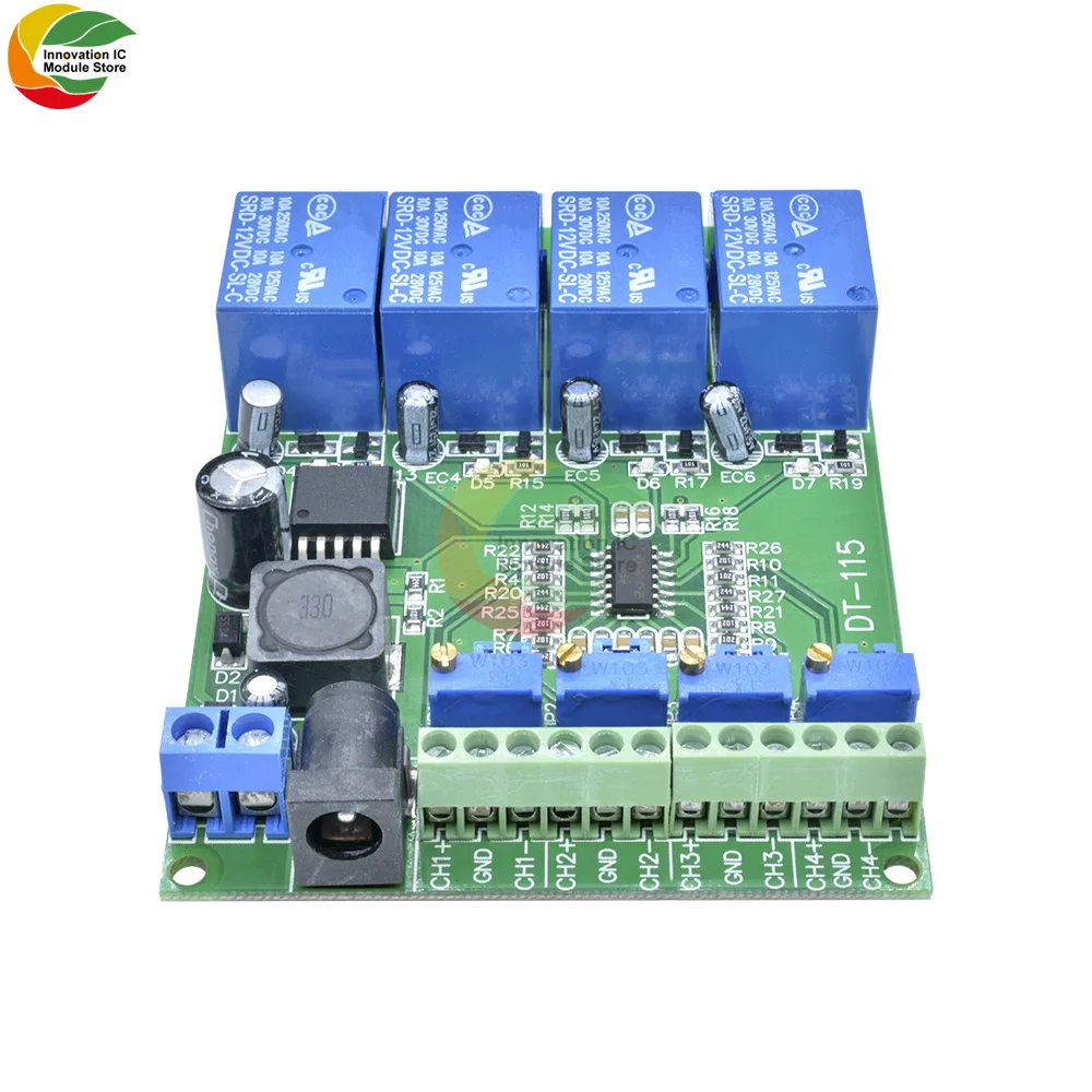 Ziqqucu DC 12/24V 4 Channel Voltage Comparator Stable LM393 Comparator Module