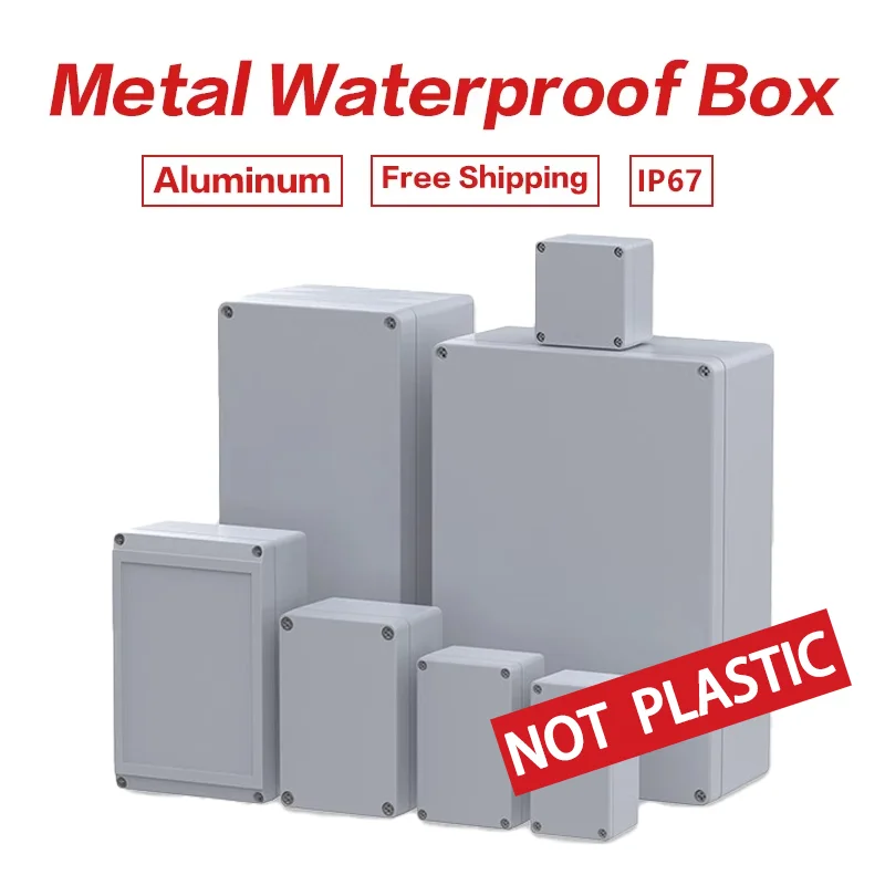 IP67 Waterproof Cast Aluminum Junction Box Electronics Housing Industry Alloy Case Outdoor Project Metal Box Explosion-Proof