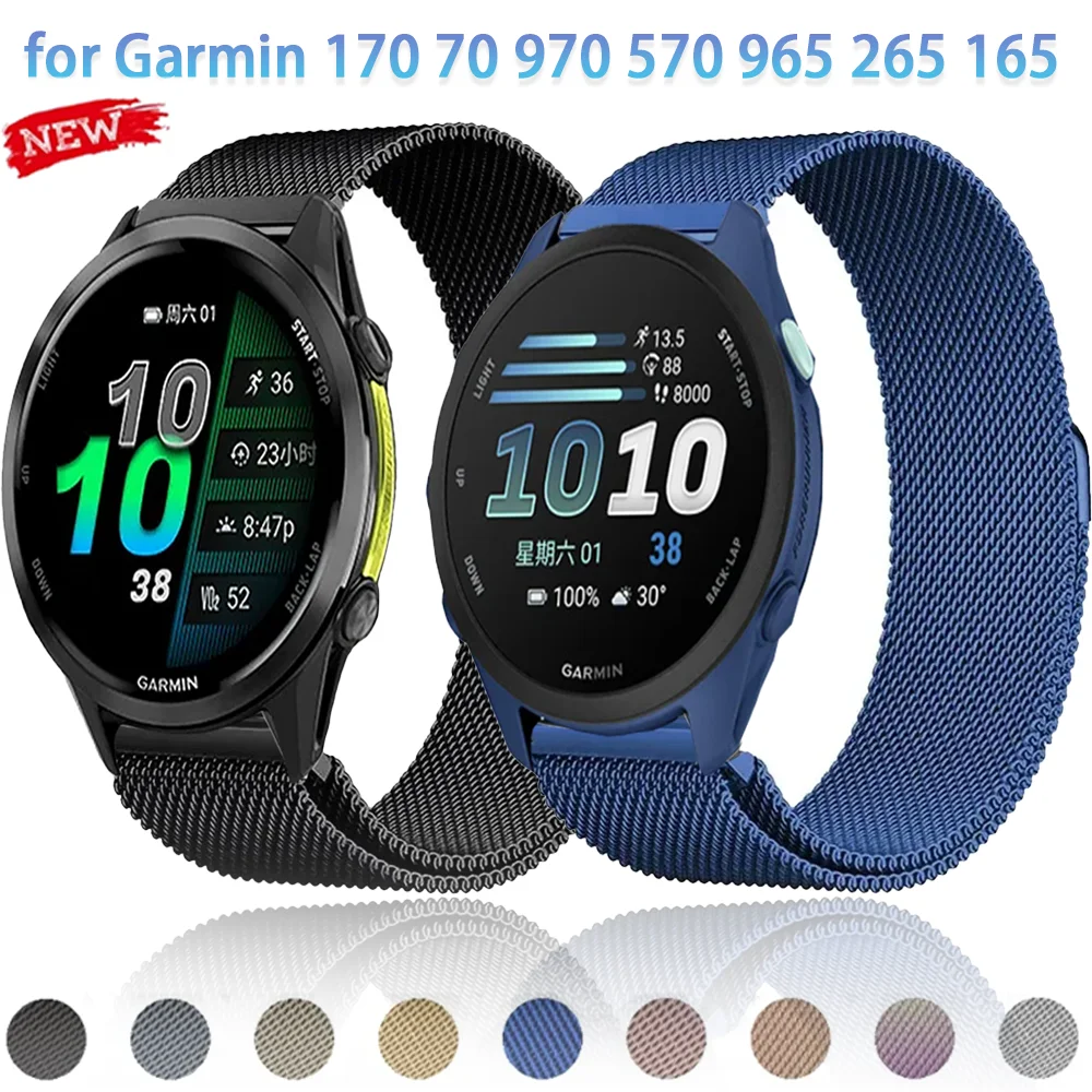 20mm 22mm Milanaise-Armband für Garmin Forerunner 170 70 970 570 165 55 265 965 Active 6 5 Vivoactive 6 5 Armband Garmin Venu 3 4