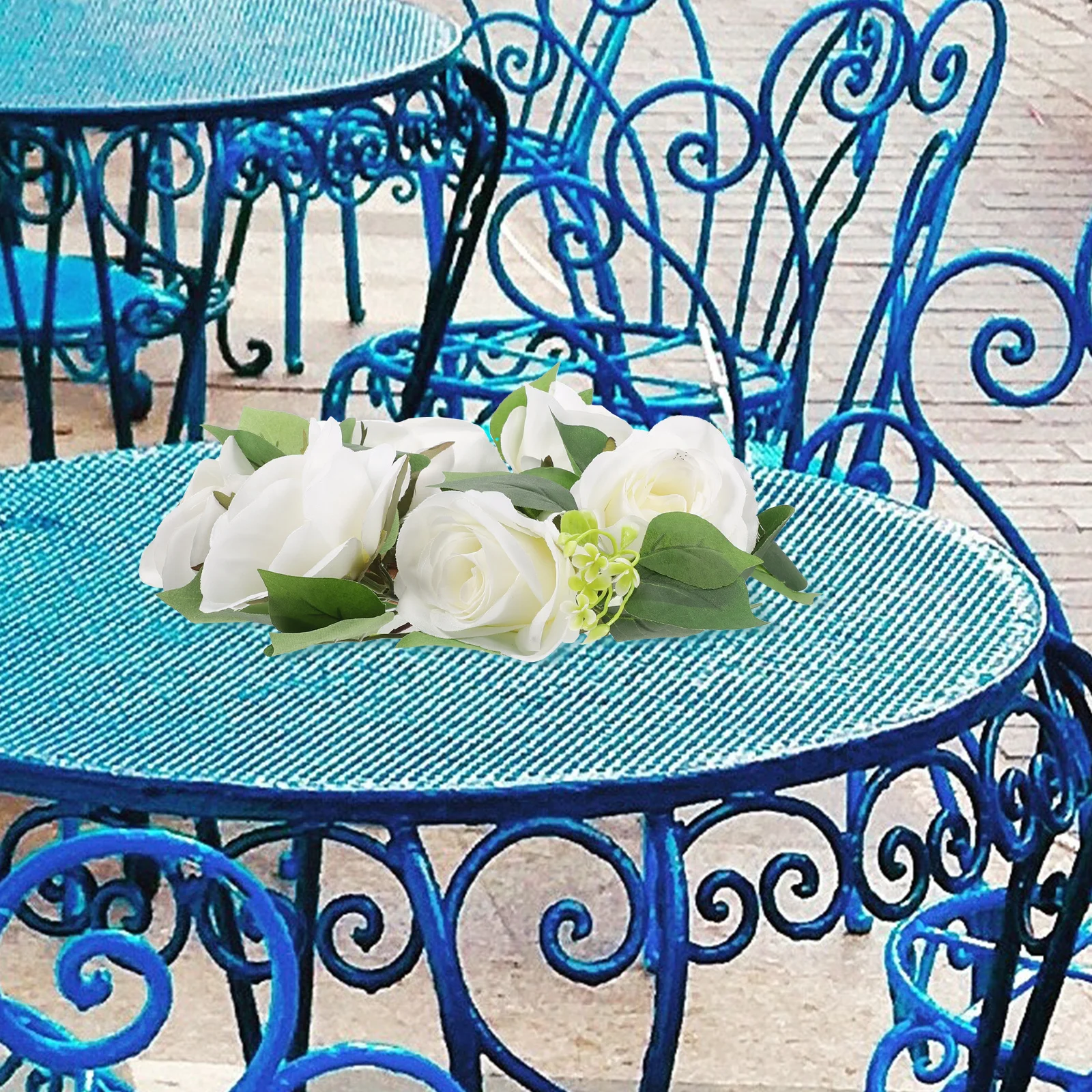 

Artificial Eucalyptus Wreath Wedding Party Table Decoration Floral Centerpiece Winter Ring Decorative Flower