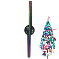 3D Hologram Fan 16.5in WiFi 3D Projector with 224 LED Lights Beads for Business Stores Bars Party Xmas Advertising Display