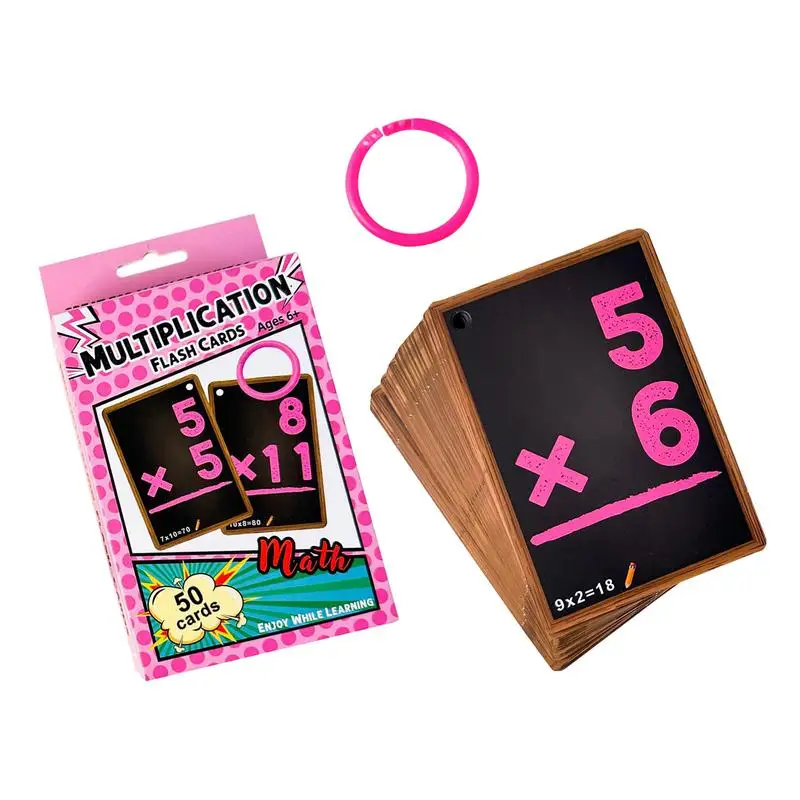 Math Flash Cards Multiplication And Division Flash Cards Flash Cards 50 Cards Total Math Card For Kindergarten For Kids