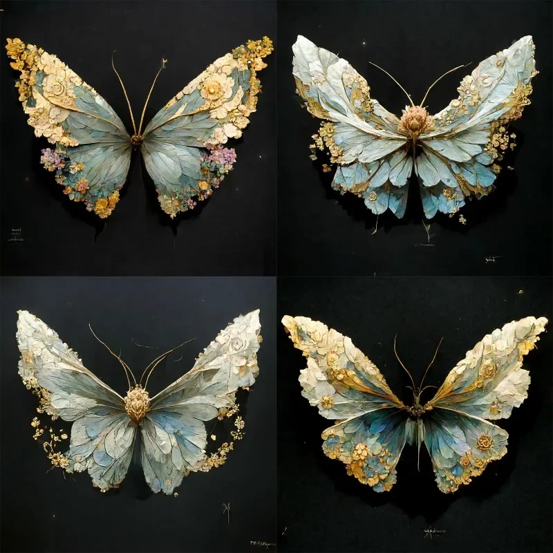 Shimmery Blue Butterfly Waterproof Temporary Tattoo Sticker - Unique Party & Holiday DIY Decorations, Fast Shipping