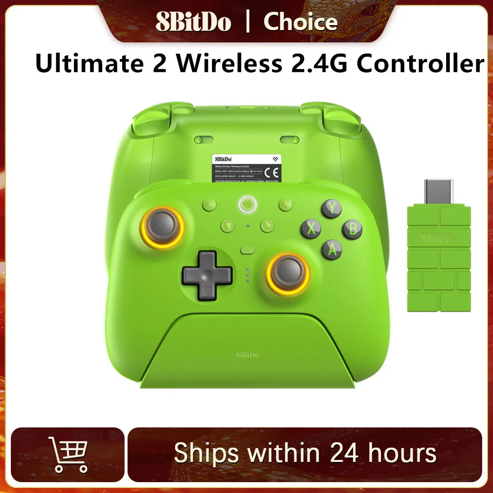 

Беспроводной контроллер 8BitDo Ultimate 2 для Windows 10/11 Android с джойстиком TMR, переключаемыми триггерами, геймпад с RGB-подсветкой