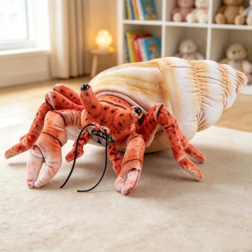 New Cute Simulated Hermit Crab Plush Toys Soft Fluffy Stuffed Anime Game Crab Plush Dolls Home Decor Fans Kids Birthday Gifts