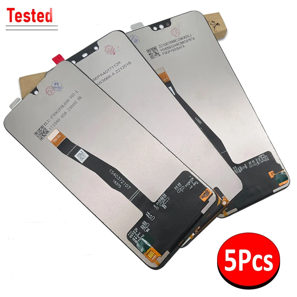 5Pcs，LCD Display Touch Screen Digitizer Assembly Replacement Part For Huawei Honor X6 X6S X7 8X 10 Lite / Mate 20 Lite 20X 9 Pro