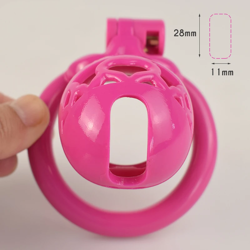 FRRK Lightweight Plastic Chastity Cage Device with Cobra Opening 4 Penis Rings Long Time Wear Bondage Gear BDSM Sex Toys for Men