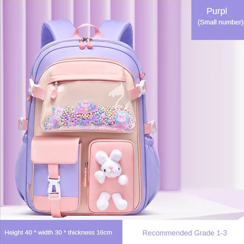 2023 Grundschule Mädchen Schultasche Kawaii Leichte Kindertasche Wasserdichte Taschen Bunte Reiserucksack Mochilas Geschenke