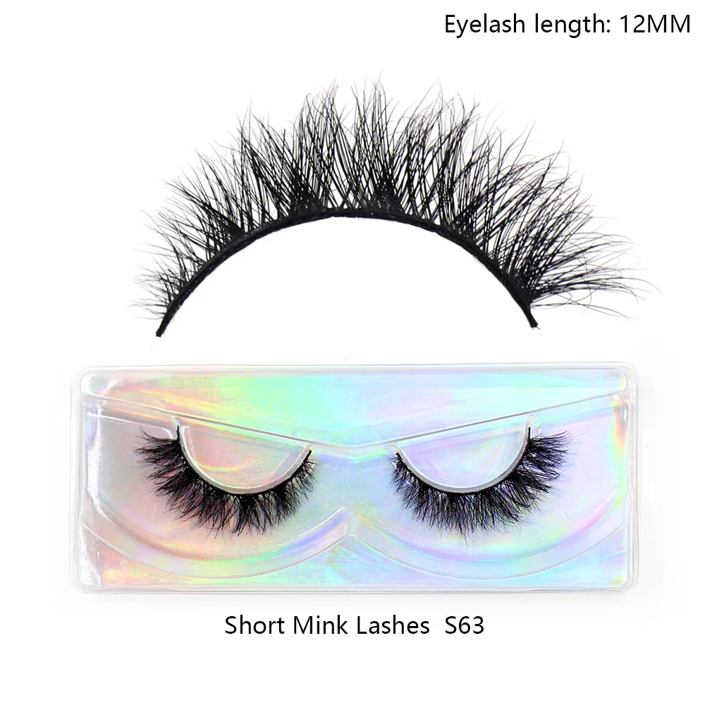 LEHUAMAO Maquiagem Korte Natuurlijke Nertsen Wimpers Pluizige Piekerige Wimpers Volume 12mm-15mm Valse Wimpers Wimper Extensio make-up