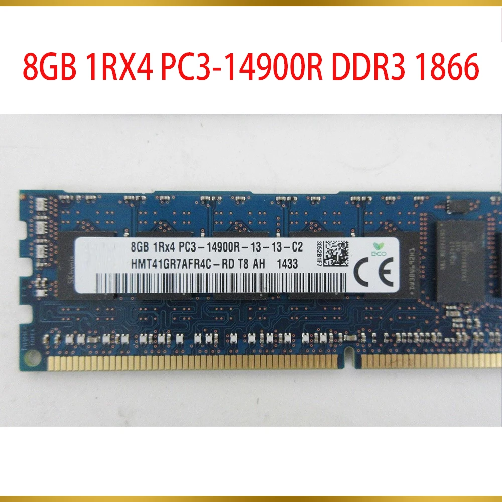 

1PCS For SK Hynix RAM 8G 8GB 1RX4 PC3-14900R DDR3 1866 REG ECC Memory