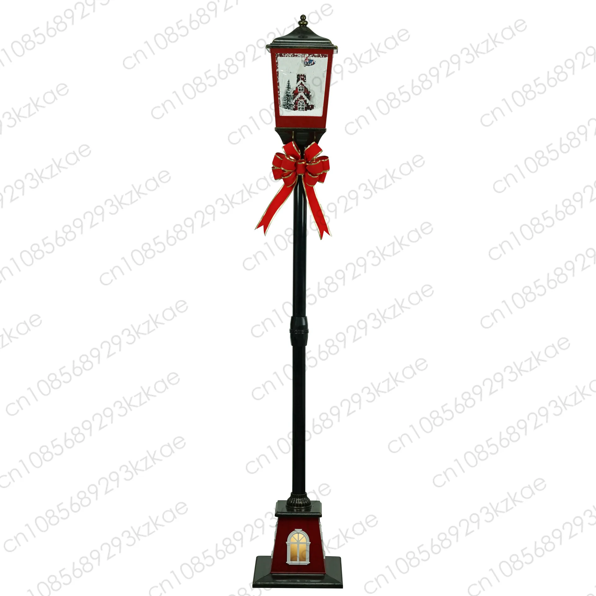 

Lucky Snow Christmas Ornaments New European Snow Small Street Lights Dynamic Interior Festival Dress Up Products Music Lights