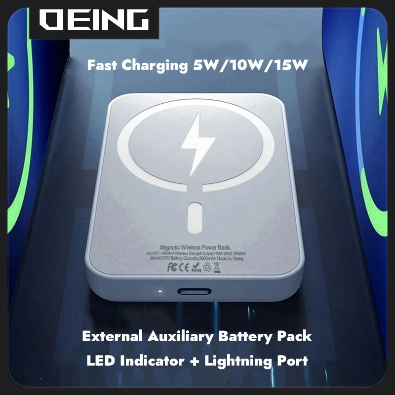 Magnetic Power Bank For Apple Original Macsafe Powerbank External Backup Battery Wireless Fast Charger for iPhone 12 13 14 15 16 image 5