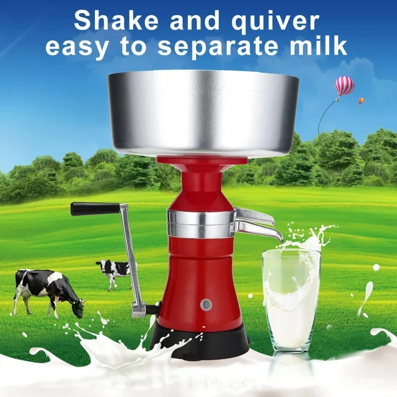 80L Aluminum Alloy Electric Milk Separator Automatic Dairy Degreasing Machine Household Fresh Cream Separator