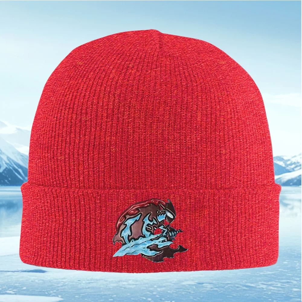 مخلوق مجنح تصميم الجليد المتدفق للرجال والنساء للجنسين قبعة محبوكة قبعة صوفية قبعة شتوية حرارية دافئة لعيد الميلاد في الهواء الطلق #5