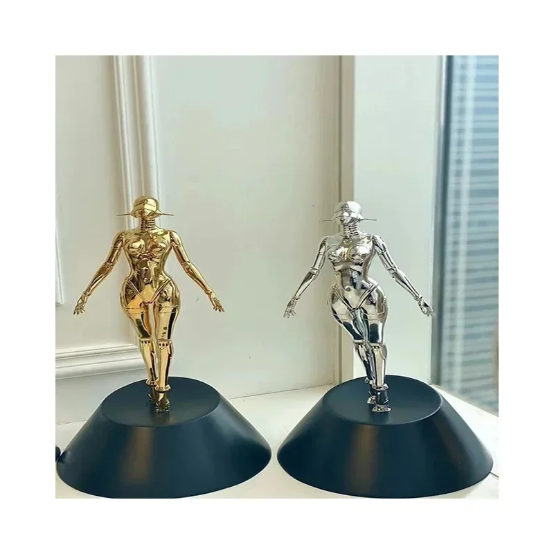 

Popular Decoration Chrome Modern Metal Resin Sculpture 3D Printing Indoor Statue Plastic Craft