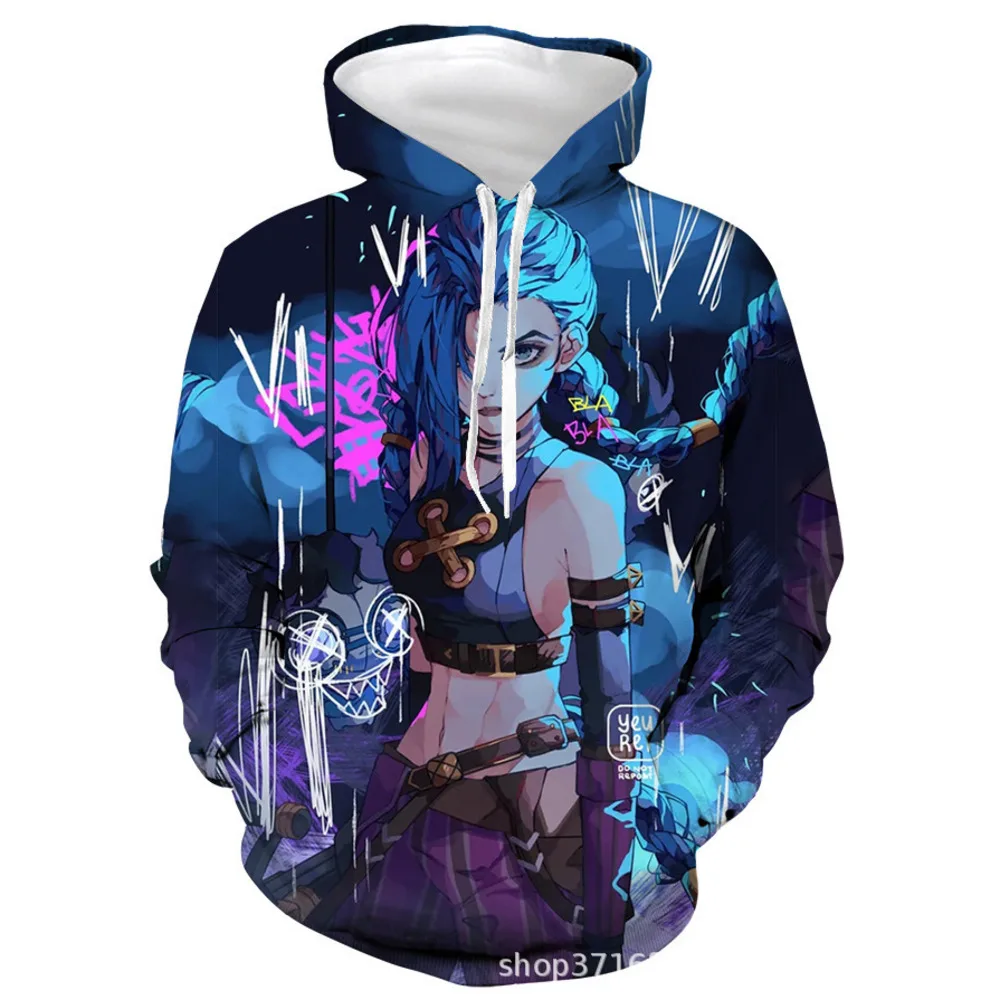 2024 Anime Arcanes Season 2 Printed Hooded Sweatshirt Creative Personality Trend Comfortable Casual Hoodie Children's Gift