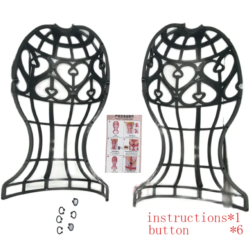 Quality Stand 3 Color Lantern Shape Plastic Wig Stand Hat Cap Holder Foldable Multi-Purpose Wig Head Stand Wig Accessories